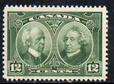 Canada 1927 Historical Issue 12c green mounted mint but light crease SG272