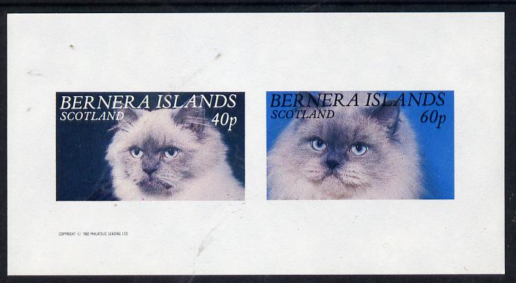 Bernera 1982 Cats imperf,set of 2 values (40p & 60p) unmounted mint