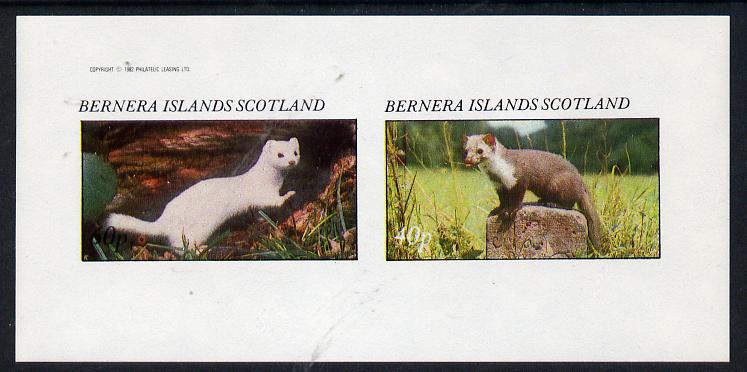 Bernera 1982 Animals imperf,set of 2 values (40p & 60p) unmounted mint