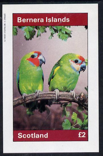 Bernera 1982 Parrots imperf deluxe sheet (£2 value) unmounted mint