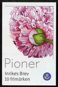 Booklet - Sweden 2001 Peonies 50k booklet complete, SG SB556