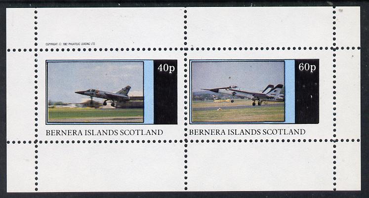 Bernera 1982 Military Jets perf,set of 2 values (40p & 60p) unmounted mint