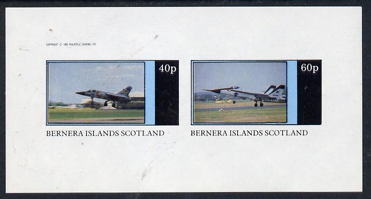 Bernera 1982 Military Jets imperf,set of 2 values (40p & 60p) unmounted mint