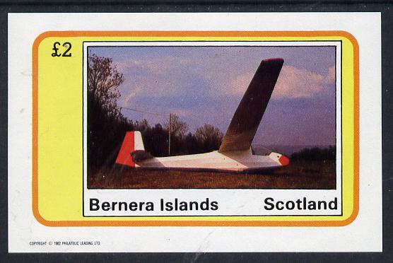 Bernera 1982 Gliders imperf deluxe sheet (£2 value) unmounted mint