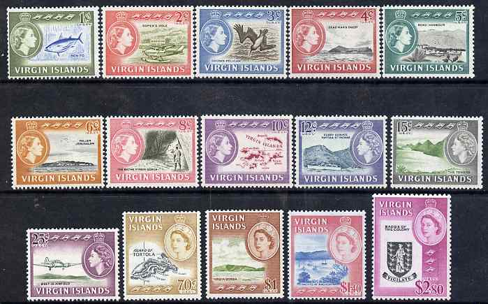 British Virgin islands 1964-68 Pictorial definitive set 1c to $2.80 unmounted mint, SG 178-92