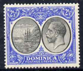 Dominica 1923-33 KG5 Badge 2.5d black & ultramarine mounted mint SG 78