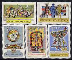 Czechoslovakia 1962 'Praga 62' Stamp Exn (5th issue) set of 5 unmounted mint, SG1311-15