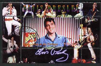 Congo 2009 Elvis Presley perf m/sheet fine cto used