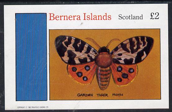 Bernera 1982 Butterflies (Tiger Moth) imperf deluxe sheet (£2 value) unmounted mint