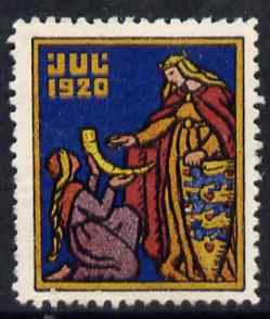 Cinderella - Denmark 1920 Christmas seal unused without gum