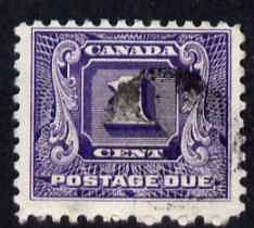 Canada 1930-32 Postage Due 1c commercially used, SG D9
