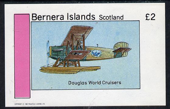 Bernera 1982 Bi-Planes #2 (Douglas) imperf deluxe sheet (£2 value) unmounted mint