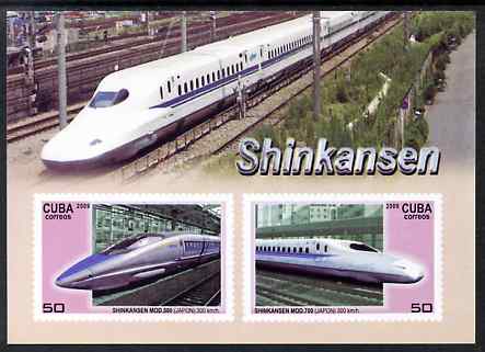Cuba 2009 High Speed Trains (Shinkansen) imperf m/sheet unmounted mint