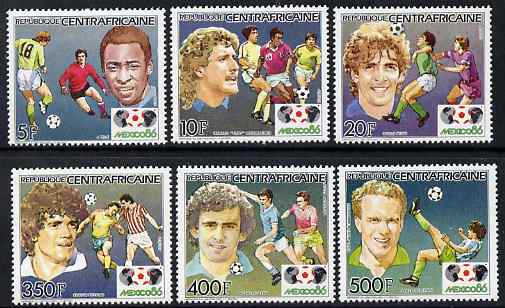 Central African Republic 1985 Football World Cup perf set of 6 unmounted mint SG 1117-22