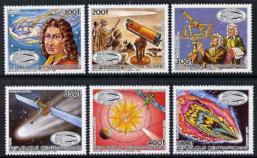 Central African Republic 1986 Appearance of Halley's Comet - 1st issue perf set of 6 unmounted mint SG 1170-75