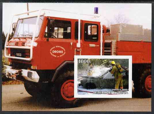 Benin 2004 Fire Engines #1 imperf m/sheet unmounted mint