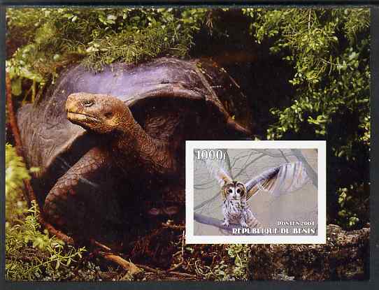 Benin 2004 Owls & Tortoises imperf s/sheet #4 unmounted mint