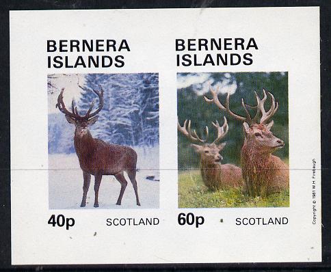 Bernera 1981 Deer imperf,set of 2 values (40p & 60p) unmounted mint