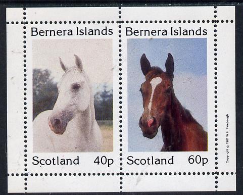 Bernera 1981 Horses perf,set of 2 values (40p & 60p) unmounted mint