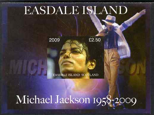 Easdale 2009 Michael Jackson imperf m/sheet unmounted mint