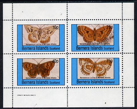 Bernera 1982 Butterflies (Nemeobius L & Melitaea A) perf,set of 4 values (10p to 75p) unmounted mint