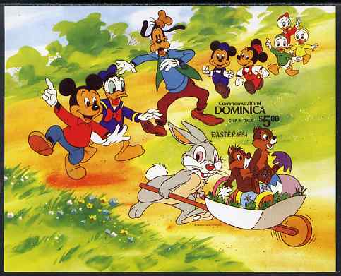 Dominica 1984 Disney's Easter m/sheet imperf from a limited printing, unmounted mint SG MS 884