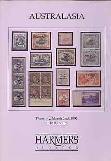 Auction Catalogue - Australasia - Harmers 2 Mar 1995 - incl the D D Kennedy coll - catalogue only