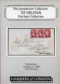 Auction Catalogue - St Helena - Harmers 8 Mar 1989 - the Jamestown & Ayre collections - with prices realised