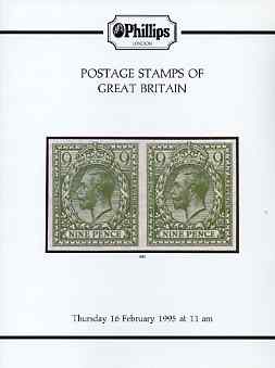 Auction Catalogue - GB Great Britain - Phillips 16 Feb 1995 - with prices realised