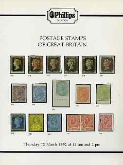 Auction Catalogue - GB Great Britain - Phillips 12 Mar 1992 - with prices realised