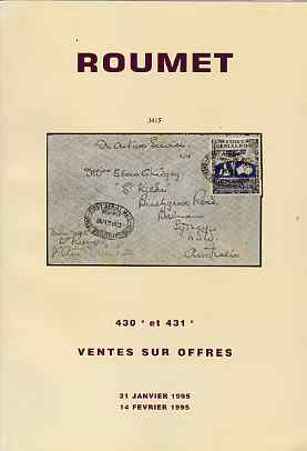 Auction Catalogue - France - Roumet 31 Jan & 14 Feb 1995 - catalogue only