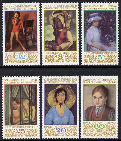 Bulgaria 1987 Paintings in Sofia National Gallery set of 6, Mi 3598-3603