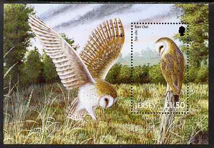 Jersey 2001 Birds of Prey perf m/sheet unmounted mint, SG MS1005