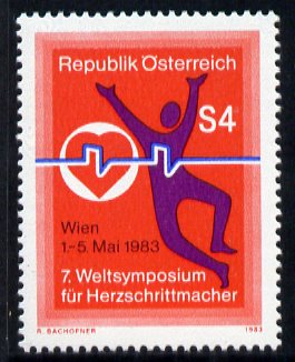 Austria 1983 7th World Symposium on Pacemakers unmounted mint, SG 1961