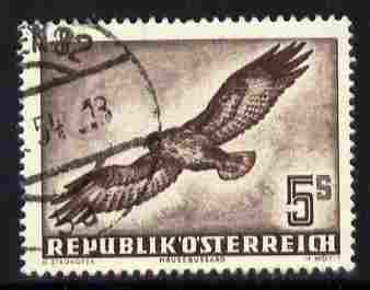 Austria 1950-53 Birds 5s Buzzard fine cds used, SG 1219