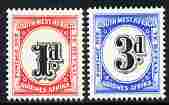 South West Africa 1960 Postage Due set of 2 unmounted mint, SG D55-56