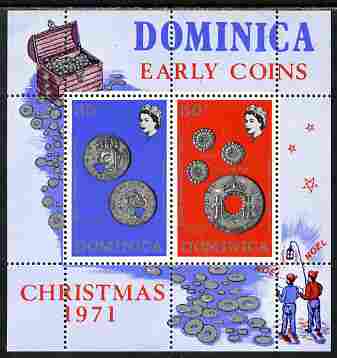 Dominica 1972 Coins perf m/sheet unmounted mint, SG MS 351
