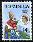 Dominica 1963-65 Pictorial def 14c type II (eyes looking to model's right) unmounted mint SG 171a