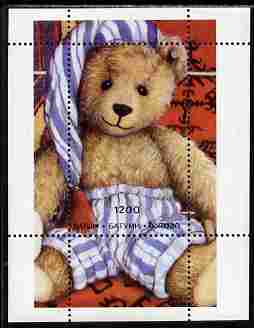 Batum 1996 Teddy Bears perf souvenir sheet (1200 value) unmounted mint. Note this item is privately produced and is offered purely on its thematic appeal, it has no postal validity