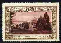 Australia 1938 Parliament House, Canberra Poster Stamp from Australia's 150th Anniversary set, very fine mint with full gum