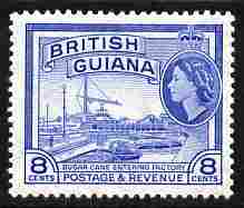British Guiana 1954-63 Sugar Cane Entering Factory 8c Script CA unmounted mint SG 337