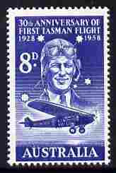 Australia 1958 30th Anniversary of First Air Crossing of Tasman Sea 8d unmounted mint, SG 304