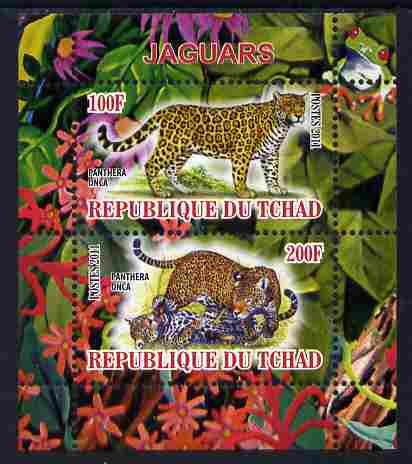 Chad 2011 Leopards perf sheetlet containing 2 values unmounted mint