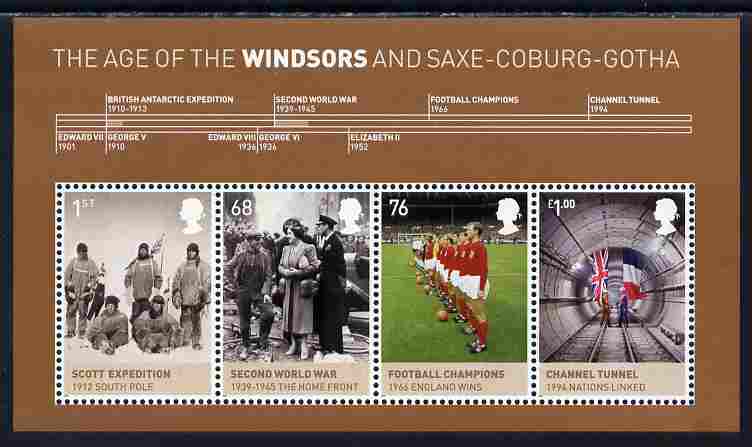 GB Great Britain 2012 The Age of the Windsors perf m/sheet unmounted mint