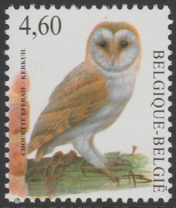 Belgium 2010-14 Birds - Barn Owl 4.60 Euro unmounted mint