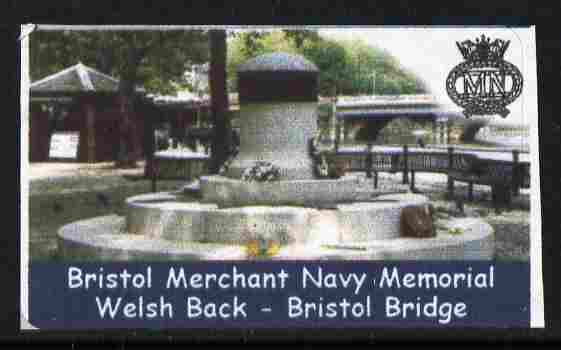 Cinderella - GB Great Britain 2001 Bristol Merchant Navy Memorial undenominated self-adhesive label unmounted mint