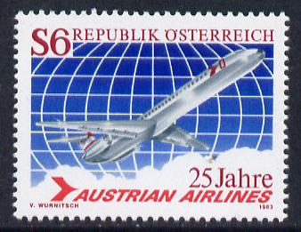 Austria 1983 25th Anniv of Austrian Airlines unmounted mint, SG 1958