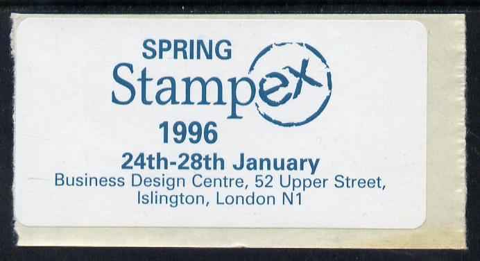 Cinderella - GB Great Britain 1996 Spring Stampex self adhesive Exhibition label