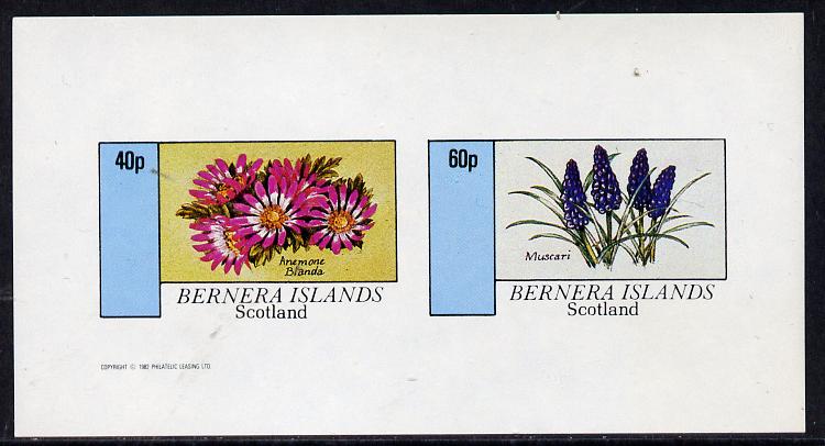 Bernera 1982 Flowers #03 (Anemone & Muscari) imperf,set of 2 values (40p & 60p) unmounted mint