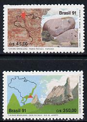 Brazil 1991 Tourism set of 2, SG 2487-88 unmounted mint*